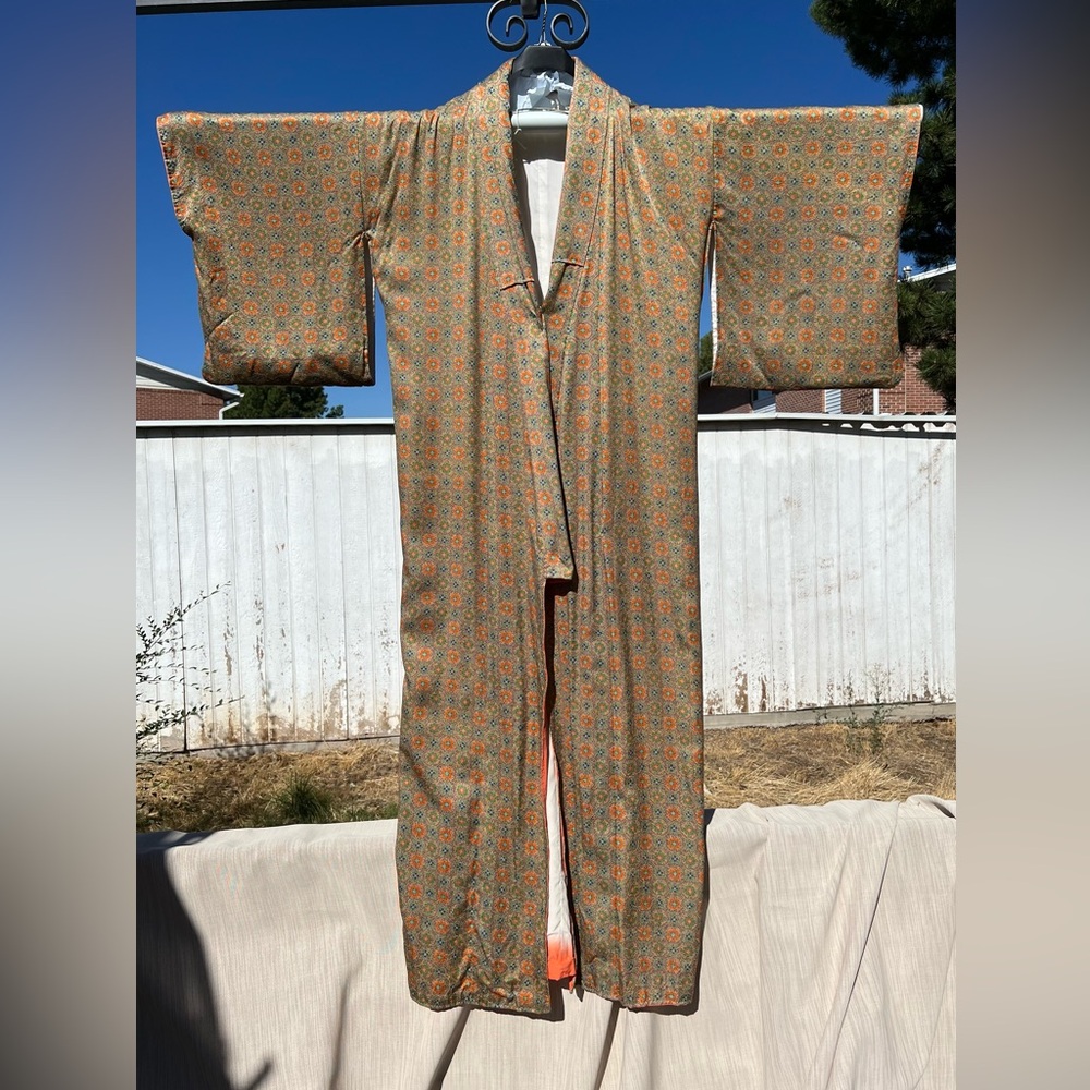 Authentic vintage Japanese silk kimono